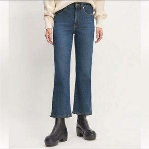 Everlane jeans kick flare crop baby boot mid rise organic cotton stretchy 30 new